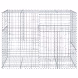 vidaXL Gabion Basket with Cover Gabion Raised Bed Gabion Cage Galvanised Iron - 200 x 100 x 150 cm - Additional view 2