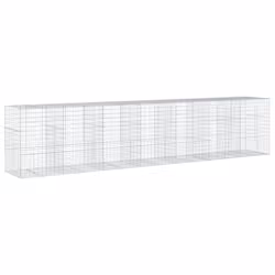 vidaXL Gabion Basket with Cover Gabion Raised Bed Gabion Cage Galvanised Iron - 700 x 100 x 150 cm - Additional view 4