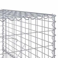 vidaXL Gabion Basket with Cover Gabion Raised Bed Gabion Cage Galvanised Iron - 1100 x 100 x 150 cm - Additional view 5