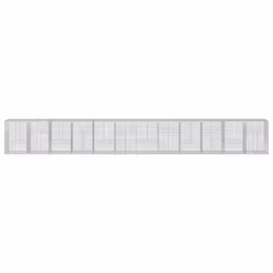 vidaXL Gabion Basket with Cover Gabion Raised Bed Gabion Cage Galvanised Iron - Additional view 2