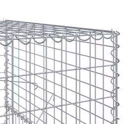 vidaXL Gabion Basket with Cover Gabion Raised Bed Gabion Cage Galvanised Iron - Additional view 5