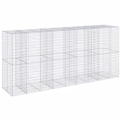 vidaXL Gabion Basket with Cover Gabion Raised Bed Gabion Cage Galvanised Iron - Additional view 4