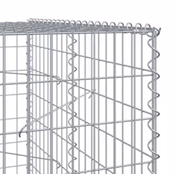 vidaXL Gabion Basket with Cover Gabion Raised Bed Gabion Cage Galvanised Iron - Additional view 5