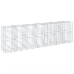 vidaXL Gabion Basket with Cover Gabion Raised Bed Gabion Cage Galvanised Iron - 700 x 100 x 200 cm