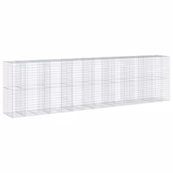 vidaXL Gabion Basket with Cover Gabion Raised Bed Gabion Cage Galvanised Iron - 750 x 100 x 200 cm - Additional view 4