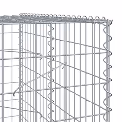 vidaXL Gabion Basket with Cover Gabion Raised Bed Gabion Cage Galvanised Iron - 900 x 100 x 200 cm - Additional view 5