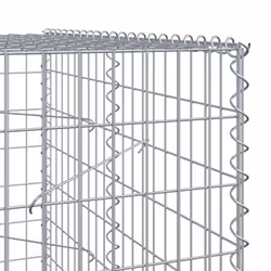 vidaXL Gabion Basket with Cover Gabion Raised Bed Gabion Cage Galvanised Iron - 950 x 100 x 200 cm - Additional view 5