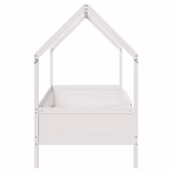 vidaXL Kids' House Bed Frame Toddler Bed Base Children's Bed Solid Wood Pine - white, 90 x 200 cm - Additional view 4
