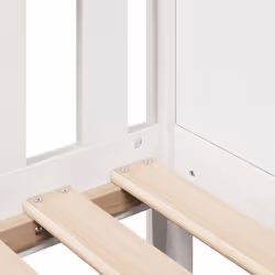 vidaXL Kids' House Bed Frame Toddler Bed Base Children's Bed Solid Wood Pine - white, 90 x 200 cm - Additional view 6