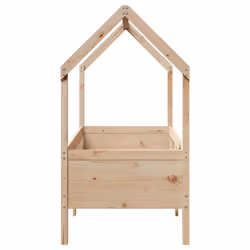 vidaXL Kids' House Bed Frame Toddler Bed Base Children's Bed Solid Wood Pine - brown, 80 x 160 cm - Additional view 4
