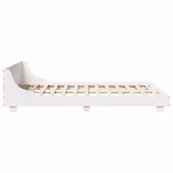 vidaXL Bed Frame with Headboard Wax Solid Wood Pine - white, 160 x 200 cm - Additional view 4