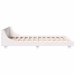 vidaXL Bed Frame with Headboard Wax Solid Wood Pine - white, 150 x 200 cm - Additional view 4