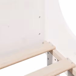 vidaXL Bed Frame with Headboard Wax Solid Wood Pine - white, 120 x 200 cm - Additional view 6