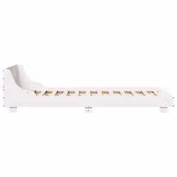 vidaXL Bed Frame with Headboard Wax Solid Wood Pine - white, 100 x 200 cm - Additional view 4