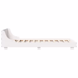vidaXL Bed Frame with Headboard Wax Solid Wood Pine - white, 90 x 200 cm - Additional view 4