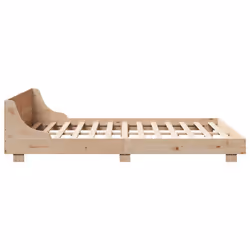 vidaXL Bed Frame with Headboard Wax Solid Wood Pine - natural, 140 x 190 cm - Additional view 4