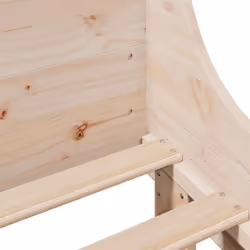 vidaXL Bed Frame with Headboard Wax Solid Wood Pine - natural, 140 x 190 cm - Additional view 6