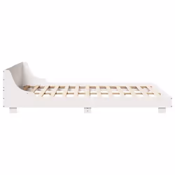 vidaXL Bed Frame with Headboard Wax Solid Wood Pine - white, 140 x 190 cm - Additional view 4