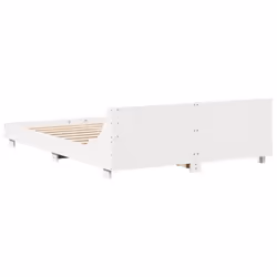 vidaXL Bed Frame with Headboard Wax Solid Wood Pine - white, 140 x 190 cm - Additional view 5