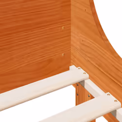vidaXL Bed Frame with Headboard Wax Solid Wood Pine - wax brown, 120 x 190 cm - Additional view 6