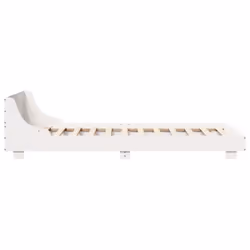 vidaXL Bed Frame with Headboard Wax Solid Wood Pine - white, 90 x 190 cm - Additional view 4