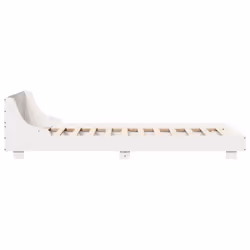 vidaXL Bed Frame with Headboard Wax Solid Wood Pine - white, 75 x 190 cm - Additional view 4