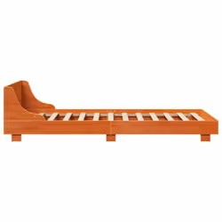 vidaXL Bed Frame with Headboard Wax Solid Wood Pine - wax brown, 75 x 190 cm - Additional view 4