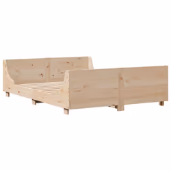 vidaXL Bed Frame with Headboard Bed Base Bedstead 120x200 cm Solid Wood Pine - Additional view 5