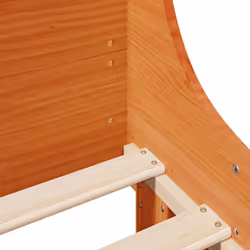 vidaXL Bed Frame with Headboard Bed Base Wax Brown 120x200 cm Solid Wood Pine - Additional view 6