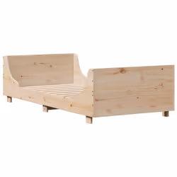 vidaXL Bed Frame with Headboard Bed Base Bedstead 100x200 cm Solid Wood Pine