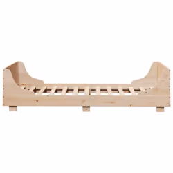 vidaXL Bed Frame with Headboard Bed Base Bedstead 90x200 cm Solid Wood Pine - Additional view 4