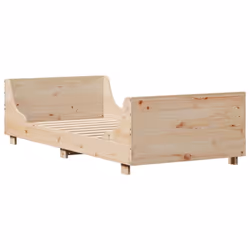 vidaXL Bed Frame with Headboard Bed Base Bedstead 90x200 cm Solid Wood Pine - Additional view 5