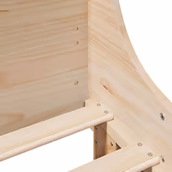 vidaXL Bed Frame with Headboard Bed Base Bedstead 90x200 cm Solid Wood Pine - Additional view 6