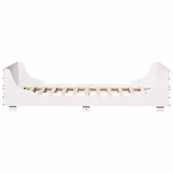 vidaXL Bed Frame with Headboard Home Bed Base White 140x200 cm Solid Wood Pine - white, 90 x 200 cm - Additional view 4