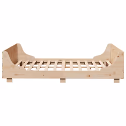 vidaXL Bed Frame with Headboard Bed 120x190 cm Small Double Solid Wood Pine - Additional view 4