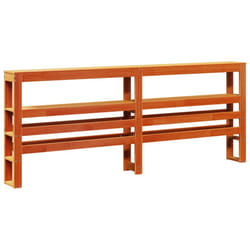 vidaXL Headboard with Shelves Bedroom Bed Header Bed Headboard Solid Wood Pine - wax brown, 186 x 19 x 82 cm