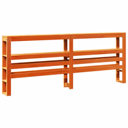 vidaXL Headboard with Shelves Bedroom Bed Header Bed Headboard Solid Wood Pine - wax brown, 186 x 19 x 82 cm - Additional view 5