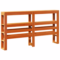 vidaXL Headboard with Shelves Bedroom Bed Header Bed Headboard Solid Wood Pine - wax brown, 156 x 19 x 82 cm - Additional view 5