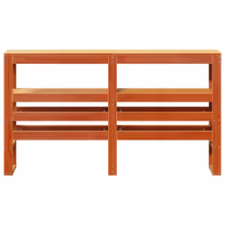 vidaXL Headboard with Shelves Bedroom Bed Header Bed Headboard Solid Wood Pine - wax brown, 146 x 19 x 82 cm