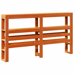 vidaXL Headboard with Shelves Bedroom Bed Header Bed Headboard Solid Wood Pine - wax brown, 146 x 19 x 82 cm - Additional view 5