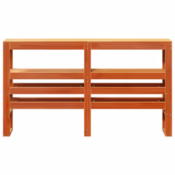 vidaXL Headboard with Shelves Bedroom Bed Header Bed Headboard Solid Wood Pine - wax brown, 141 x 19 x 82 cm