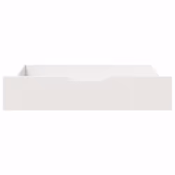 vidaXL Under-Bed Drawers with Wheels Under Bed Storage 2 pcs Solid Wood Pine - white, 85 x 55 x 16 cm