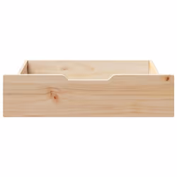vidaXL Under-Bed Drawers with Wheels Under Bed Storage 2 pcs Solid Wood Pine - natural, 75 x 55 x 16 cm