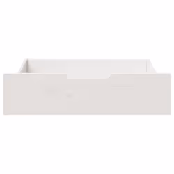 vidaXL Under-Bed Drawers with Wheels Under Bed Storage 2 pcs Solid Wood Pine - white, 75 x 55 x 16 cm