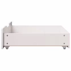 vidaXL Under-Bed Drawers with Wheels Under Bed Storage 2 pcs Solid Wood Pine - white, 75 x 55 x 16 cm - Additional view 4
