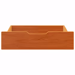 vidaXL Under-Bed Drawers with Wheels Under Bed Storage 2 pcs Solid Wood Pine - wax brown, 75 x 55 x 16 cm