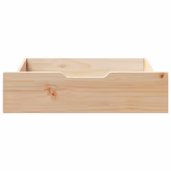 vidaXL Under-Bed Drawers with Wheels Under Bed Storage 2 pcs Solid Wood Pine - natural, 65 x 55 x 16 cm