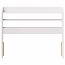 vidaXL Headboard with Shelves Bed Header Bed Headboard Solid Wood Pine - white, 100 x 16 x 82 cm - Additional view 2