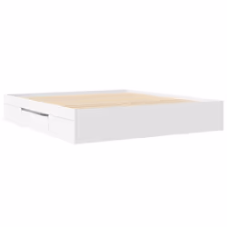 vidaXL Bed Frame Bed Base Mattress Foundation White 200x200 cm Engineered Wood - Additional view 6