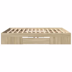 vidaXL Bed Frame Bed Base Home Bedstead Sonoma Oak 200x200 cm Engineered Wood - Additional view 5